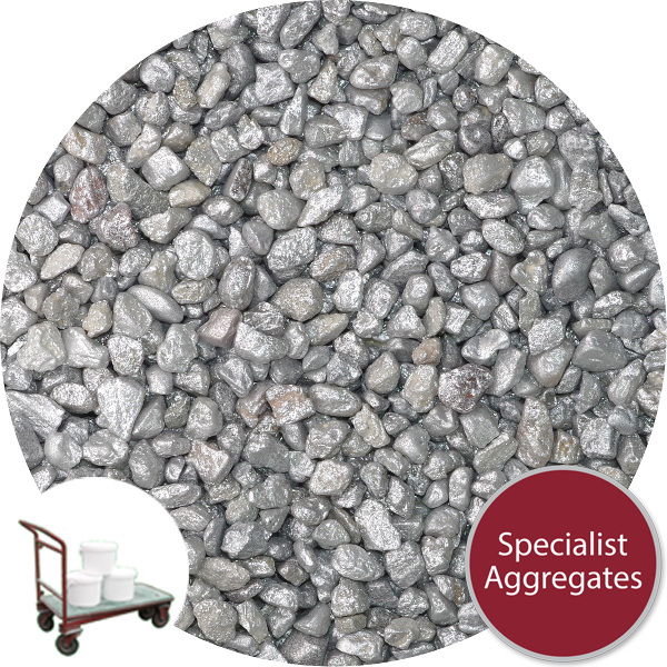 Rounded Gravel Nuggets - Silver Coloured - Click & Collect